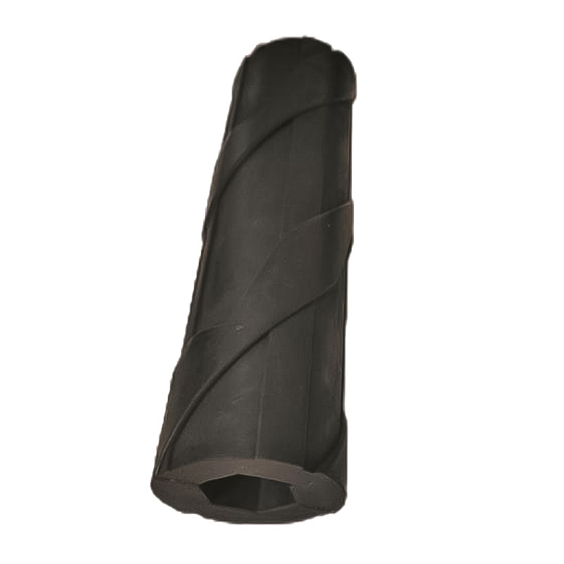Rouleau caoutchouc spiral, alésage six-pans - RH