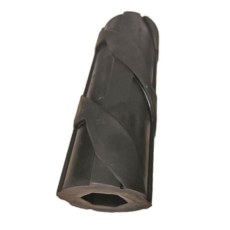 Hex-bore spiral rubber roller - LH